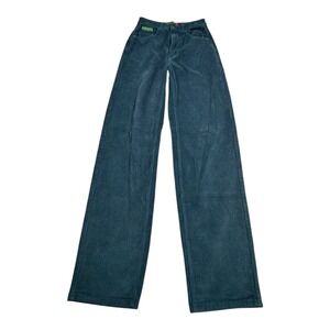 Gildan Women's Wide-Leg Corduroy Jeans in Deep Teal